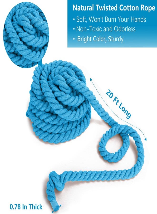 CWLAKON Tug of War Rope for Kids and Adults, Field Day Family Reunion Birthday Party Games, Outdoor Camping Picnic Games, Backyard Carnival Games,Team Building Activities Blue - Image 5