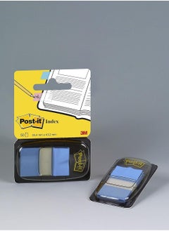 Post It 1 Pack Index Medium Plastic Dispenser Bright Blue 25.4 mm X 43.2 mm  - Image 2
