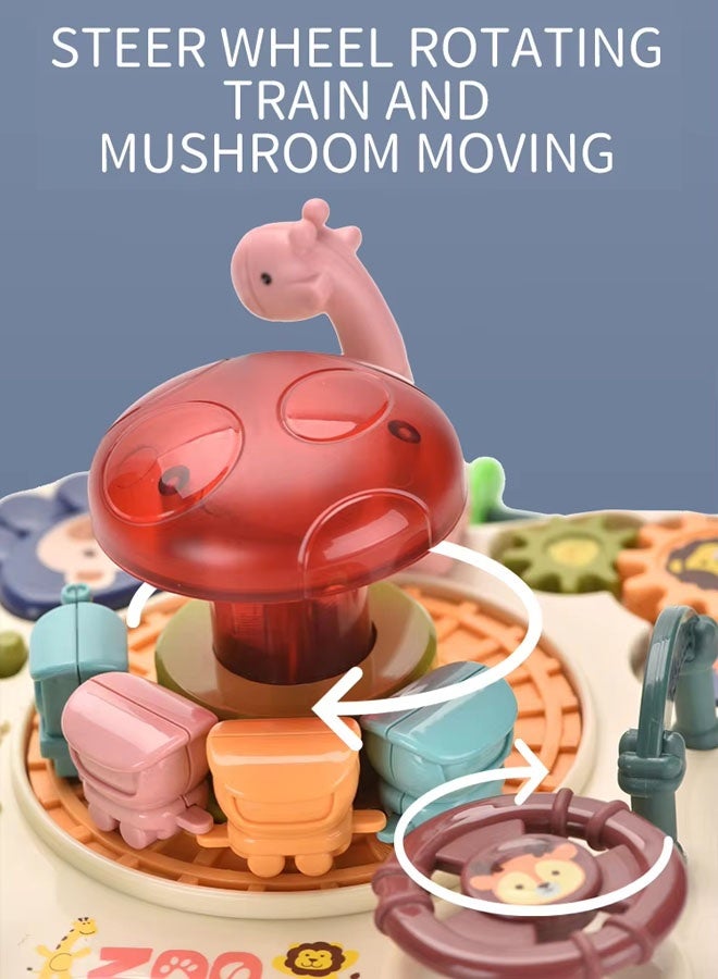 Baby Activity Table Toy, Steering Wheel Toy Sensory Toy , Early Childhood Activity Center Children's Birthday Gift, Children's Multifunctional Educational Toy - Image 4