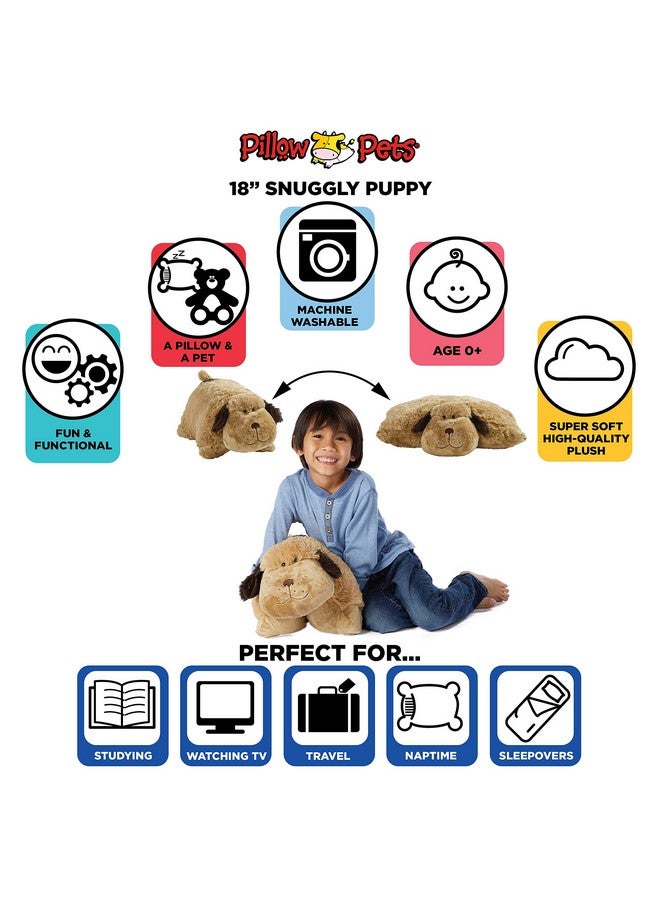 بيلو بيتس لعبة محشوة أصلية من Pillow Pets Snuggly Puppy - مقاس 18 بوصة - Image 4