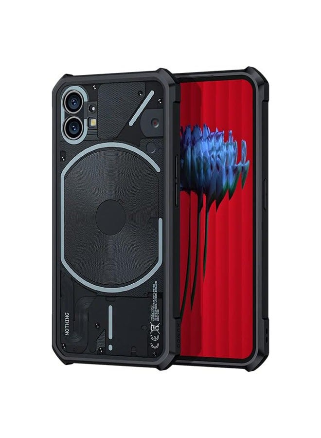 Case compatible with Nothing Phone 1 2022 with integrated camera case, 【military-grade drop test】 Slim transparent back with shock-resistant soft TPU cushioning frame for Nothing Phone 1 case - Image 1