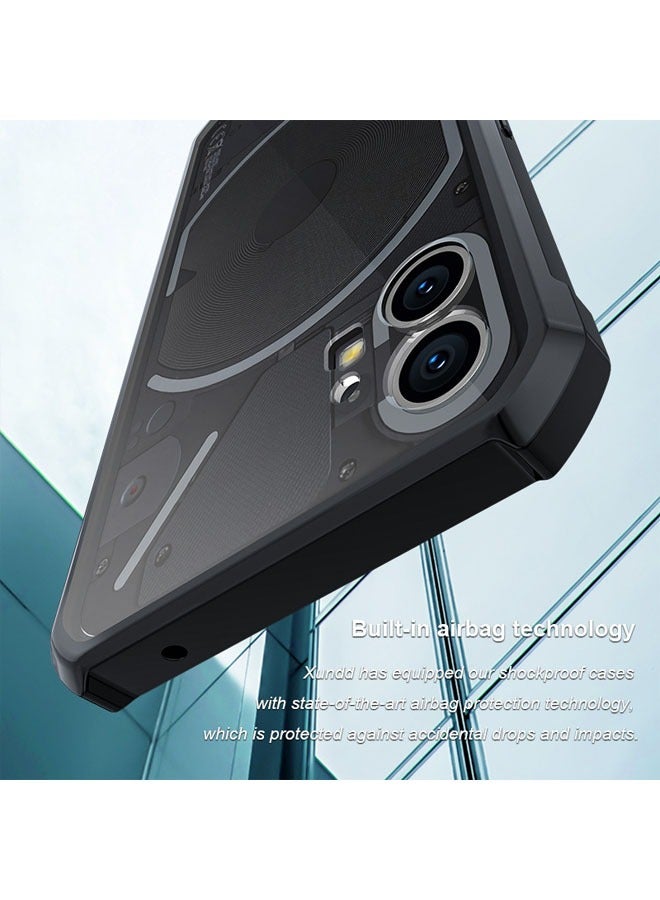 Case compatible with Nothing Phone 1 2022 with integrated camera case, 【military-grade drop test】 Slim transparent back with shock-resistant soft TPU cushioning frame for Nothing Phone 1 case - Image 5