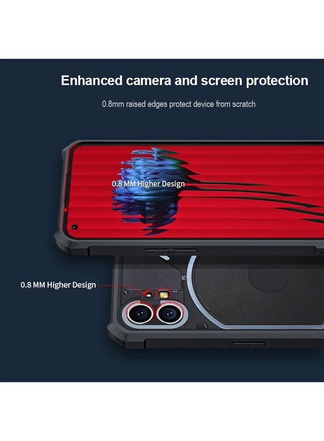 Case compatible with Nothing Phone 1 2022 with integrated camera case, 【military-grade drop test】 Slim transparent back with shock-resistant soft TPU cushioning frame for Nothing Phone 1 case - Image 3