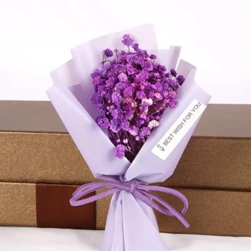 WARMINGO DE Mini Bouquet for Valentine’s Day Gift | Cute Flower Fridge Magnet with Home Decor Use for Girlfriend, Wife & Boyfriend (Purple) - Image 1