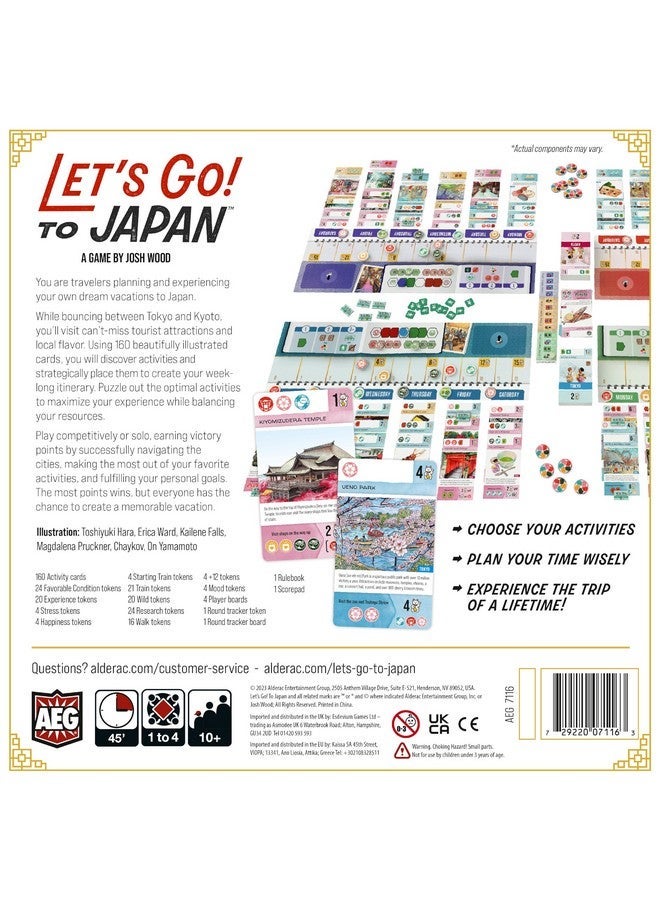 AEG Games AEG Let's Go! to Japan Board Game | Storytelling & Travel Planning Strategy Card Game | Plan & Experience Your Dream Vacation | 1-4 Players | Ages 10+ - Image 2