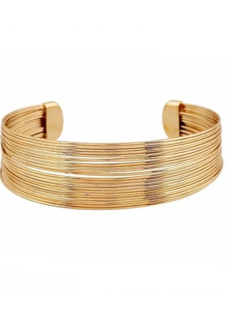 Luxuria 18K Gold Plated Stainless Steel Bracelet Shiny and Timeless Perfect Gift for Women - Image 1