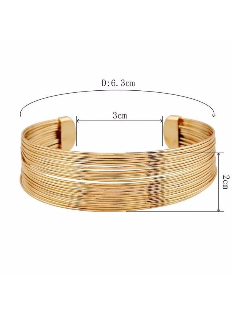 Luxuria 18K Gold Plated Stainless Steel Bracelet Shiny and Timeless Perfect Gift for Women - Image 4