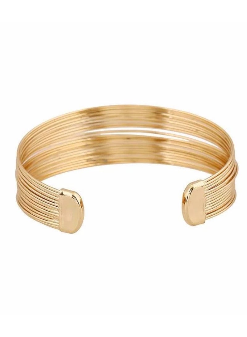 Luxuria 18K Gold Plated Stainless Steel Bracelet Shiny and Timeless Perfect Gift for Women - Image 2