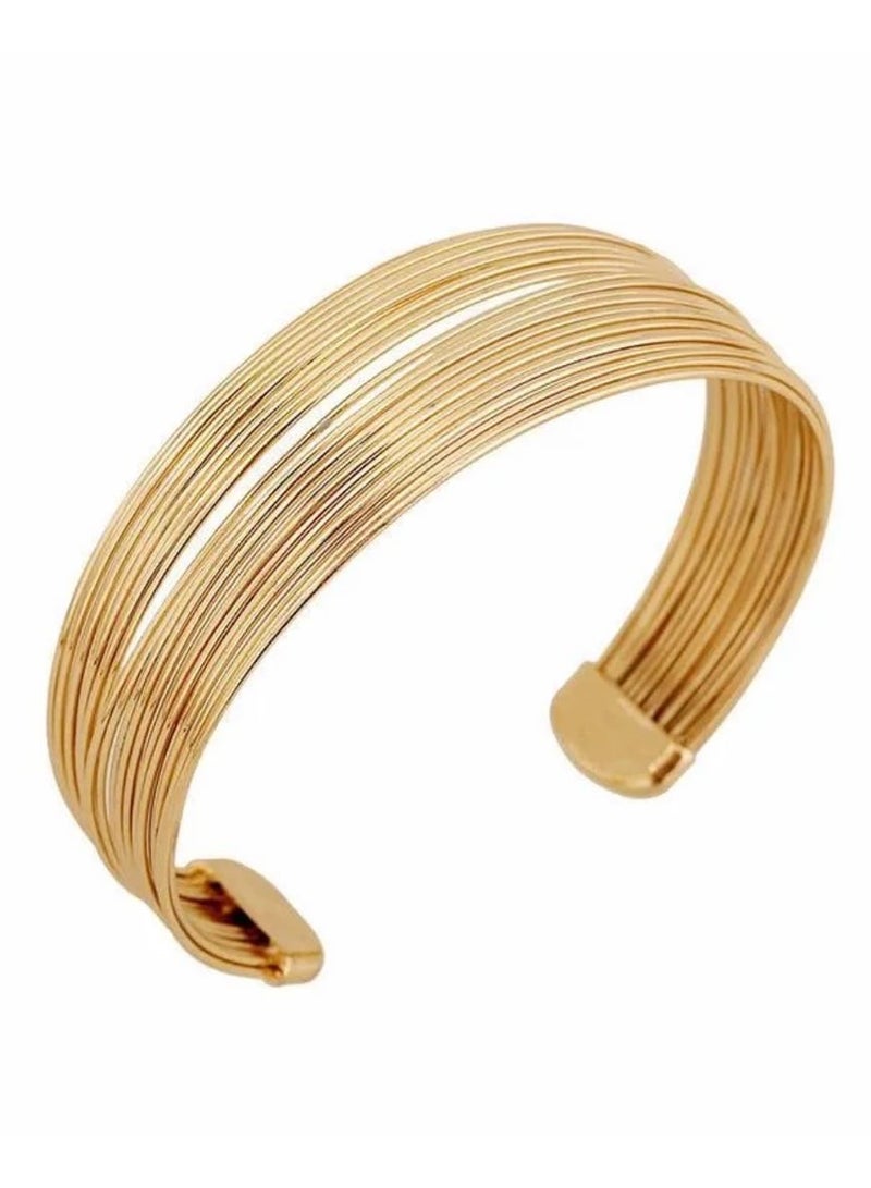Luxuria 18K Gold Plated Stainless Steel Bracelet Shiny and Timeless Perfect Gift for Women - Image 3