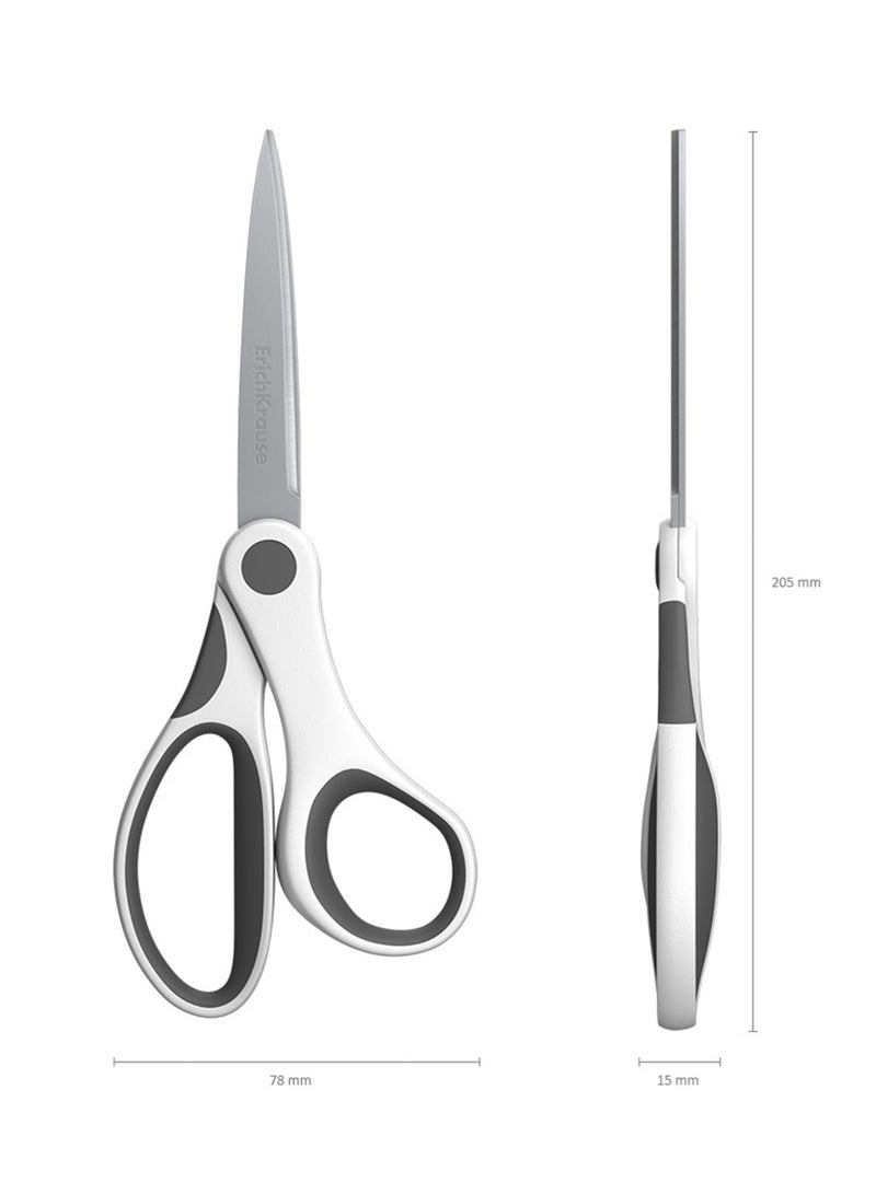 ErichKrause 1-Piece Comfort Ergo Stainless Steel Scissors 20.5cm Size Assorted Handles - Image 3