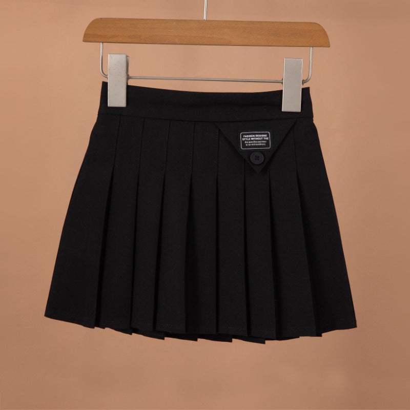 Girls Skirt Pleated Skirt 2025 Preppy Style Kidsren'S Plaid Skirt Fashionable Little Girl Skirt - Image 1