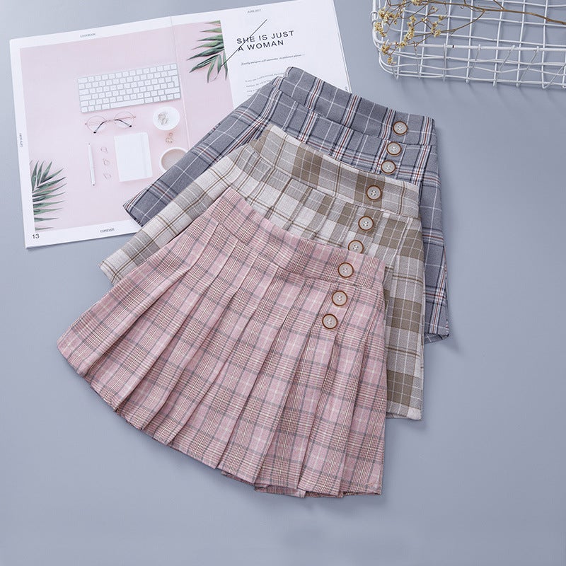 Girls Skirt Pleated Skirt 2025 Preppy Style Kidsren'S Plaid Skirt Fashionable Little Girl Skirt - Image 4