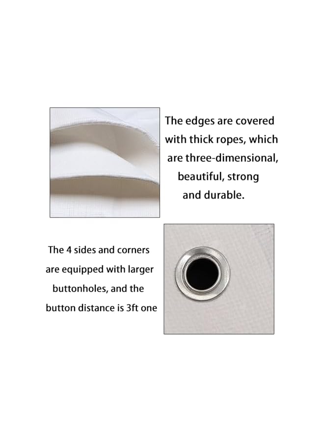 The Bros 10x16.4 ft White Heavy Duty Waterproof Poly Tarp - Multi-Purpose Cover for Outdoor Protection - Thick & Durable Tarps for Camping, Gardening, Construction - UV Resistant & Tear Proof  - Image 4