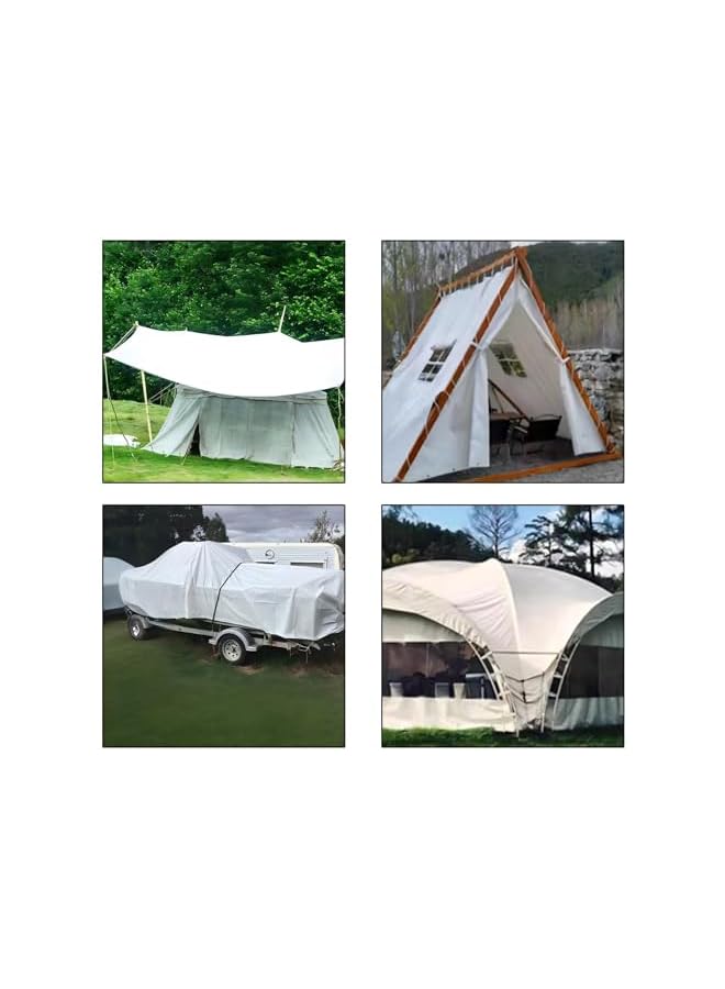The Bros 10x16.4 ft White Heavy Duty Waterproof Poly Tarp - Multi-Purpose Cover for Outdoor Protection - Thick & Durable Tarps for Camping, Gardening, Construction - UV Resistant & Tear Proof  - Image 2
