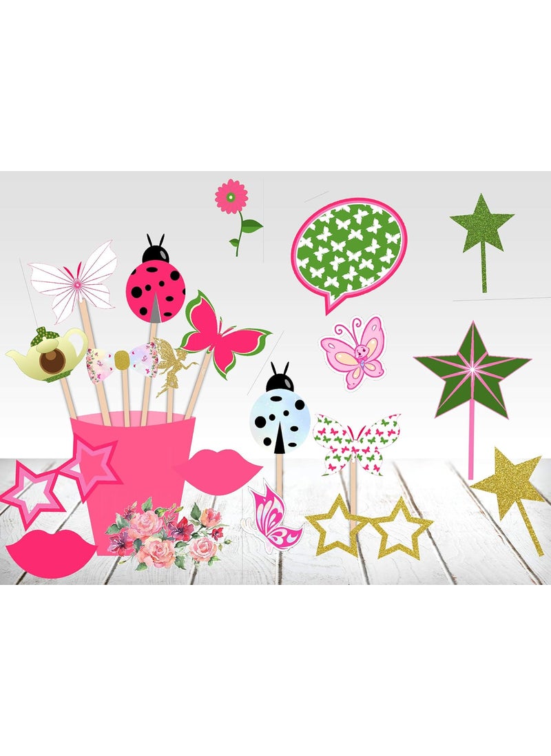 Theme My Party - Theme My Party Birthday Decoration for Girls Birthday I Party Supplies I Party Decoration (Props - Pack of 20) - Image 1