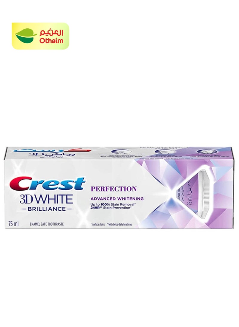 Crest Crest 3D White Brilliance Perfection ToothPaste, 75ml 