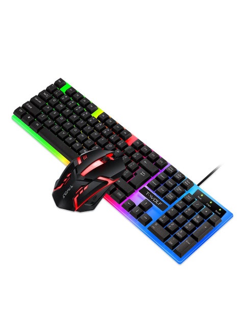 Wired Keyboard & Mouse Set 104 Keys USB Wired Keyboard 2400DPI Mouse RGB Backlit Gaming Keyboard Mouse Combo