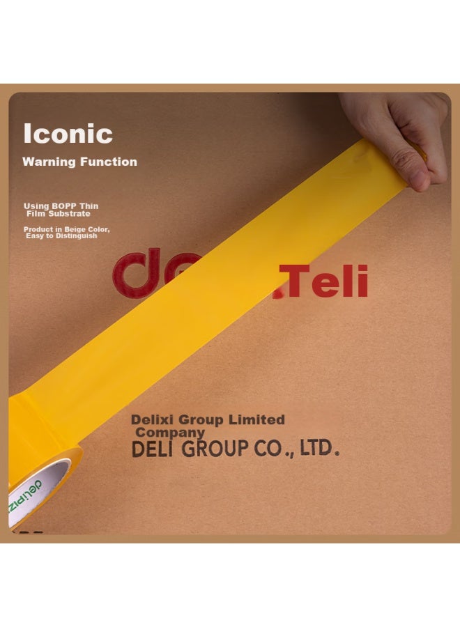 Deli Brand Yellow Packing Tape, 48mm*100m*50μm, 5 Rolls, 33976, Express Packaging, Large Roll For Sealing Boxes - Image 3
