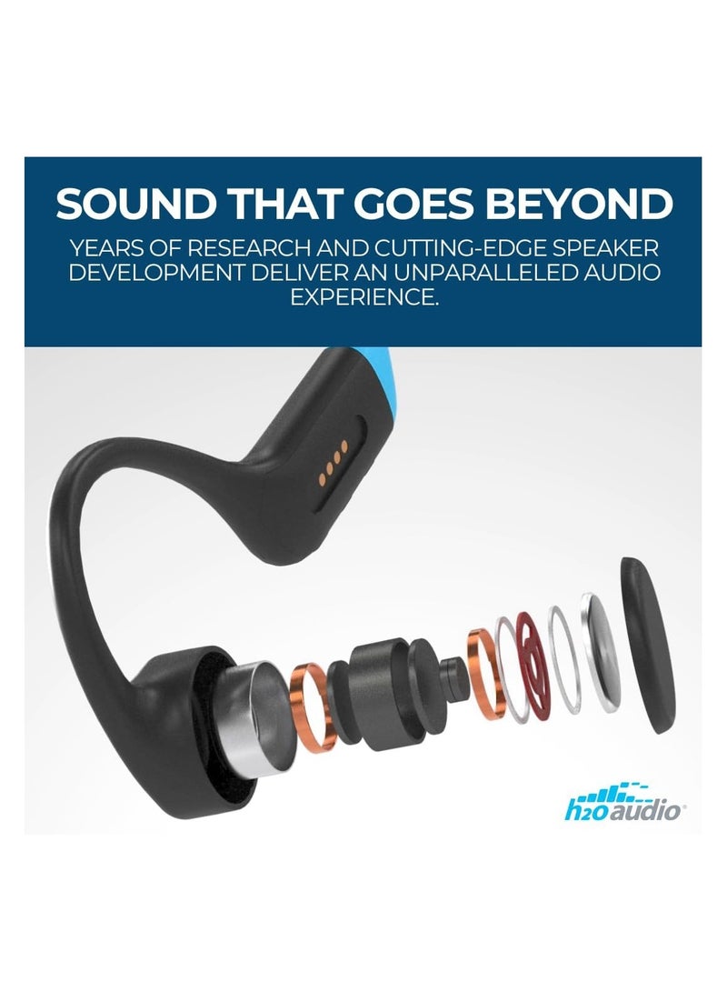 H2O Audio H2O TRI 2 Multi-Sport Headphones with BT & MP3 - Blue - Image 3