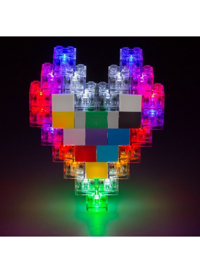 أس سي أس دايركت مكعبات بناء SCS المضيئة المباشرة مع مفتاح تشغيل/إيقاف وإمكانية التعتيم - 40 قطعة من الأضواء متعددة الألوان - متوافقة وتتناسب بإحكام مع جميع العلامات التجارية الرئيسية، رائعة لطاولة الأنشطة والمشاريع، هدية عيد الميلاد - Image 3