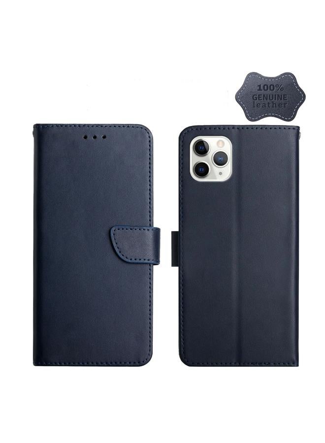 Zaboon Case For iPhone 11 Pro Genuine Leather Fingerprint-proof Horizontal Flip Phone Case - Image 1