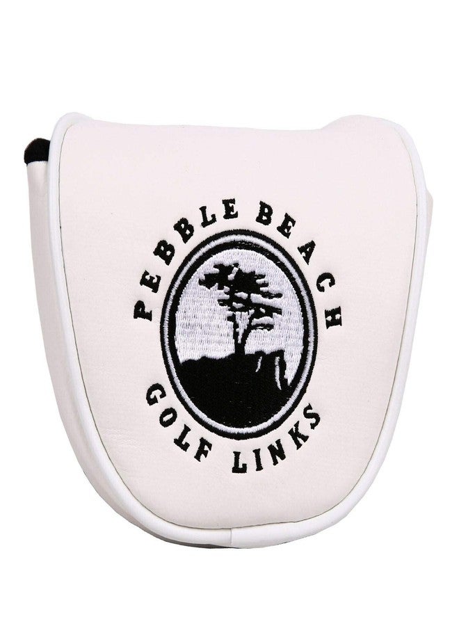 Seacloud 1pcs Golf Cover Mallet Headcover Pebble Beach White with Magnetic Closure for Putter Club Head Cover - Image 1