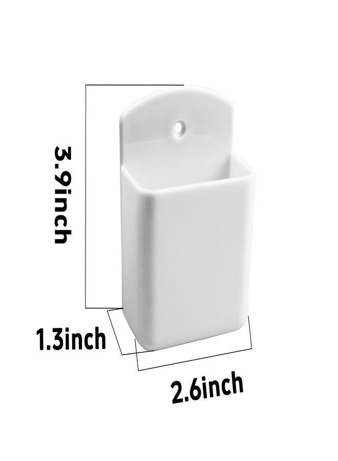 Septe 2Pcs Remote Control Holders Wall Mount, Self Adhesive TV Controller Holder, Wall Pen Holder Storage Box for Home Office (White) - Image 2