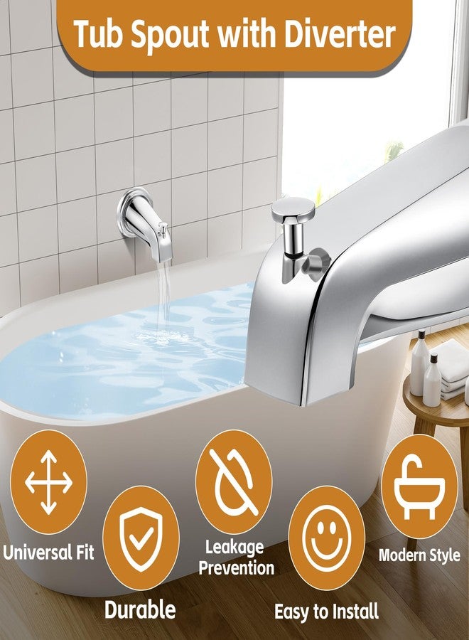 Dreyoo صنبور حوض Dreyoo Diverter مع حلقة غطاء صنبور الحوض، يناسب عالميًا أنابيب النحاس مقاس 1/2 بوصة، و1/2 بوصة IPS و3/4 بوصة IPS، بديل صنبور حوض الاستحمام للحمام مع حشية إسفنجية، ومحولات، ومفتاح سداسي (كروم) - Image 4