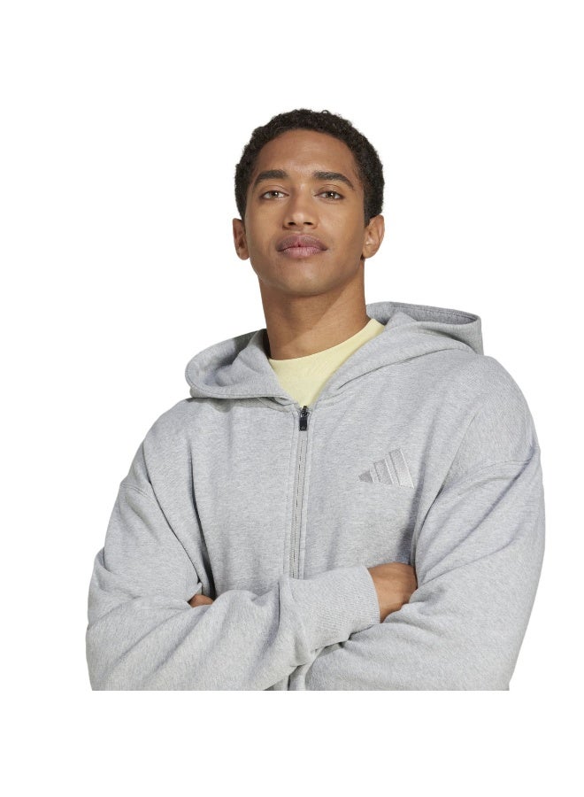Adidas Adidas M A Szn Ft Fz Grey Hooded Track Top Track Tops For Men - Image 5