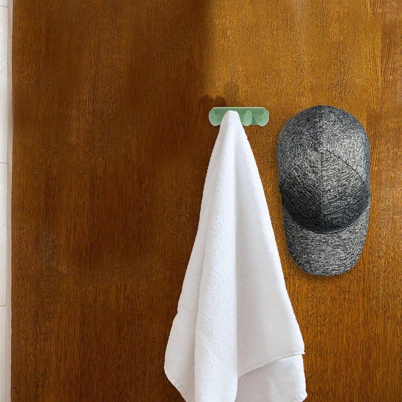 Avocado Green Self Adhesive Silicone Wall Hook For Hats Coats Towels Space Saving Home Decor - Image 5