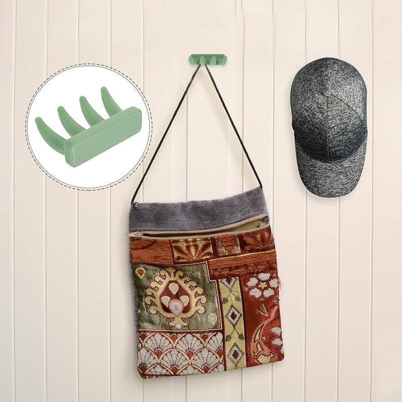 Avocado Green Self Adhesive Silicone Wall Hook For Hats Coats Towels Space Saving Home Decor - Image 3