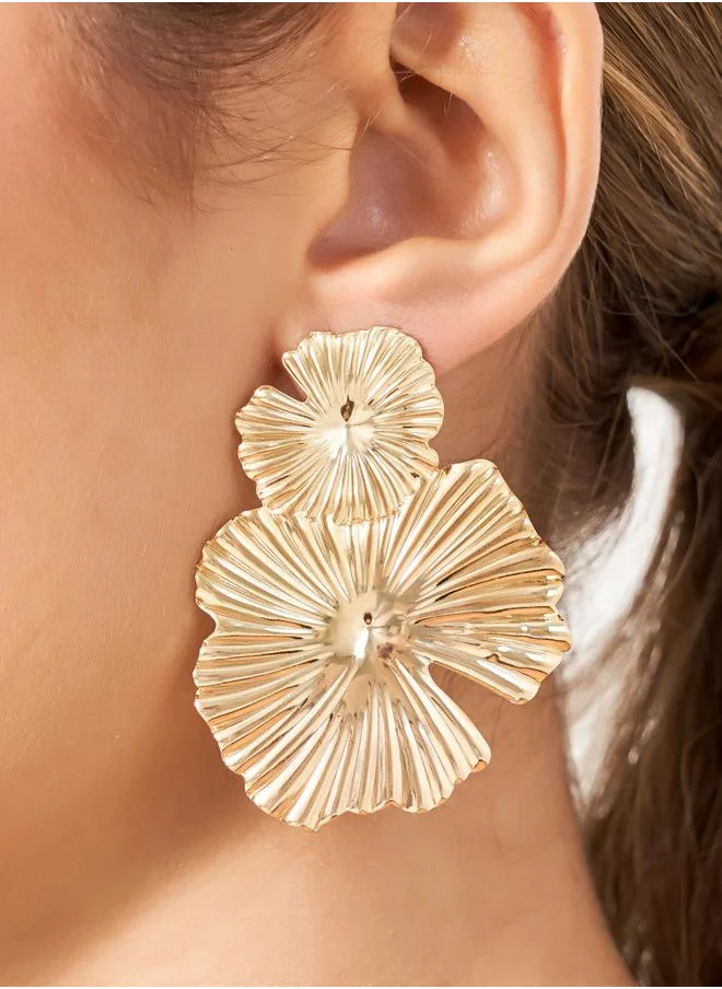 ستايلي Styli Textured Oversized Earrings