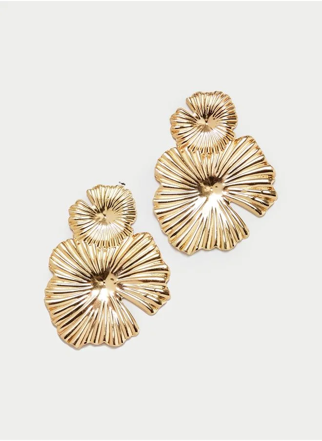 ستايلي Styli Textured Oversized Earrings