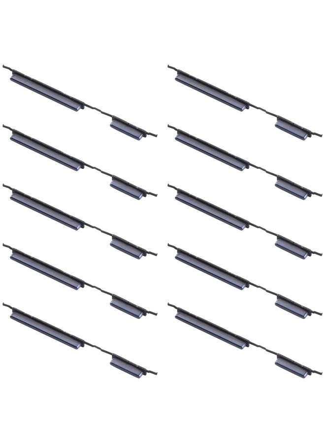 erorex For Samsung Galaxy M10 SM-M105 10pcs Power Button + Volume Control Button(Black) - Image 1