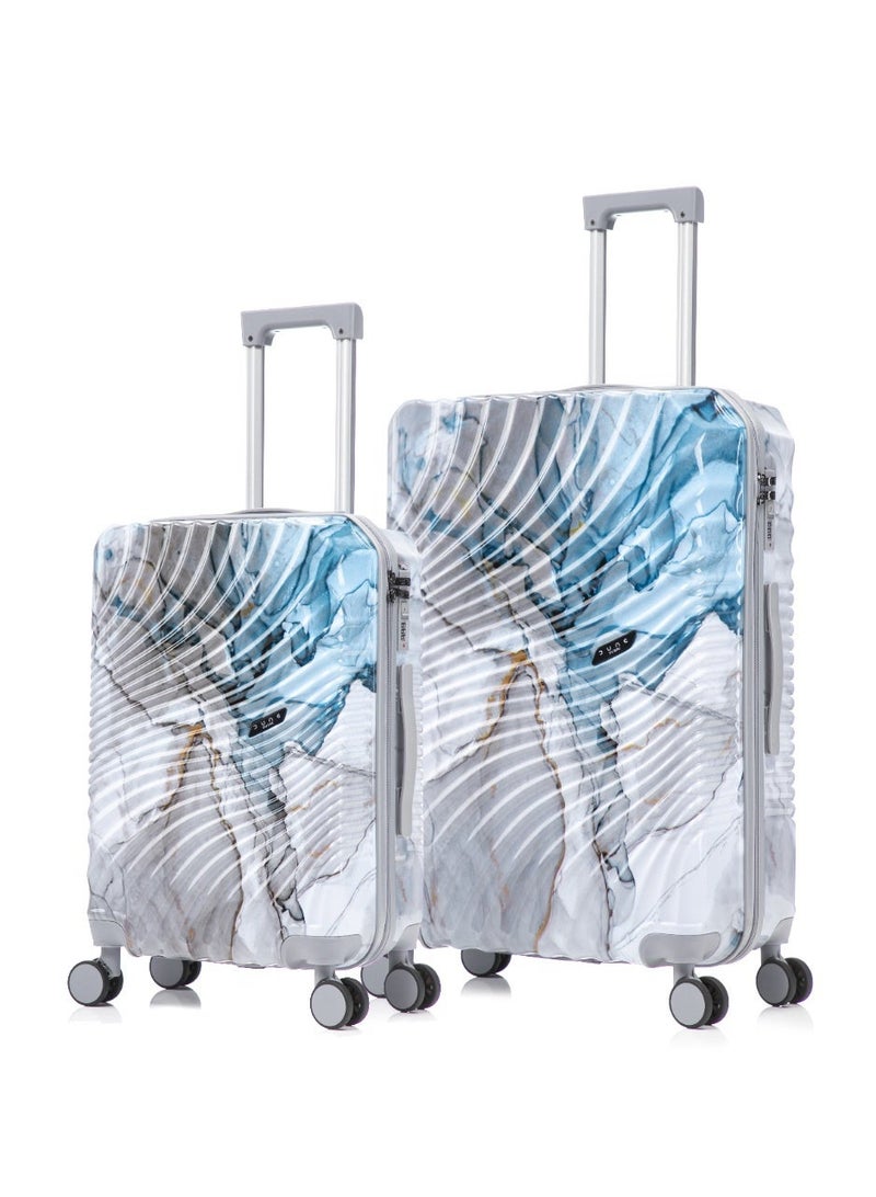 Luggage Spinner Set of 2 (22” & 28”) Hard Shell Suitcases with Spinner Wheels, Lock, Carry On Premium Polycarbonate Travel Bag, Lightweight Travel Trolley Bags for Men & Women - Image 1
