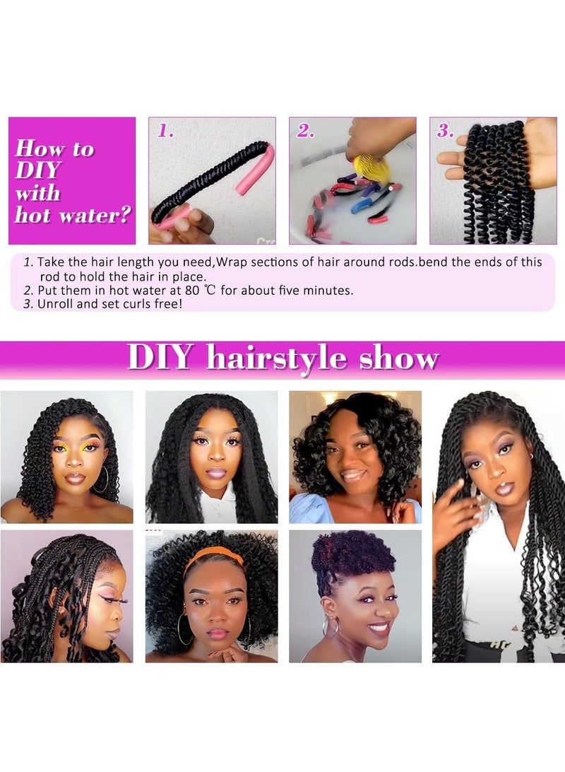 6 Roll Black Acrylic Yarn Hand Knitting Brazilian Wool Hair for Braids-Jumbo Braid, Faux Locs, and Crochet Styles (100% Brazilian Wool, 70g per Pack) - Image 5