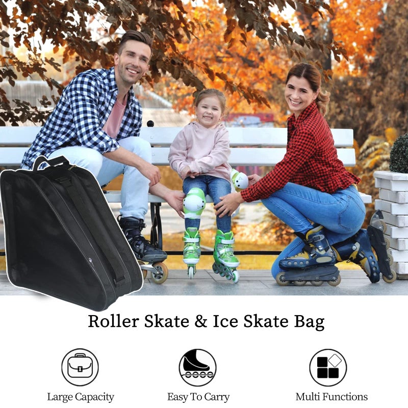 Gooyule Ice Skate Bag,Roller Skate Bags Skating Bag for Skating Enthusiast, Large Capacity Skate Bag Fits Quad Skates, Inline Skate and Most Roller Skate Accessories - Image 2