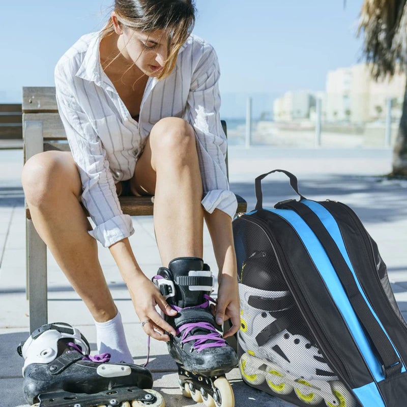 Gooyule Ice Skate Bag,Roller Skate Bags Skating Bag for Skating Enthusiast, Large Capacity Skate Bag Fits Quad Skates, Inline Skate and Most Roller Skate Accessories - Image 4