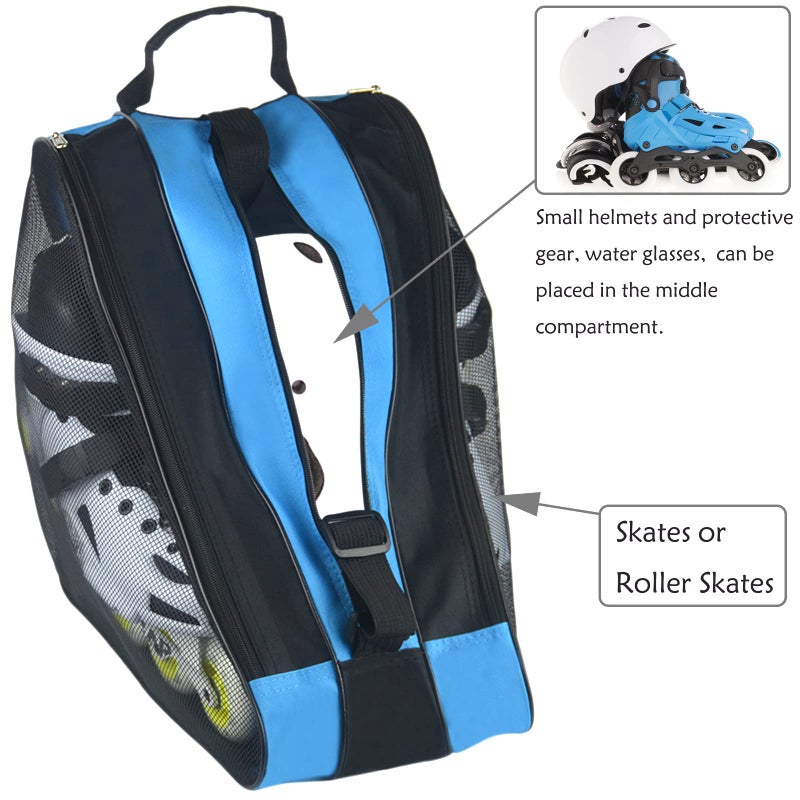 Gooyule Ice Skate Bag,Roller Skate Bags Skating Bag for Skating Enthusiast, Large Capacity Skate Bag Fits Quad Skates, Inline Skate and Most Roller Skate Accessories - Image 5
