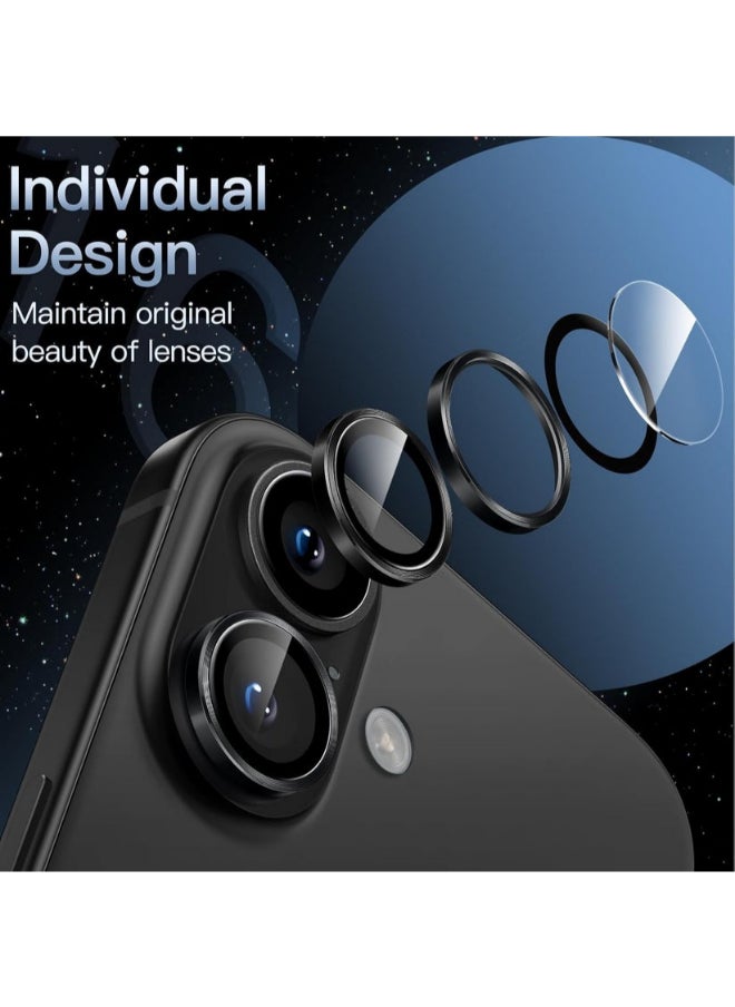 Protect PROTECT Xzoom Lens Protector for iPhone 16 / 16 Plus | Sapphire Glass, Metal Frame, Ultra Clear, Black – Model: XIP16BLK  - Image 3