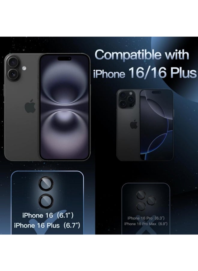 Protect PROTECT Xzoom Lens Protector for iPhone 16 / 16 Plus | Sapphire Glass, Metal Frame, Ultra Clear, Black – Model: XIP16BLK  - Image 2