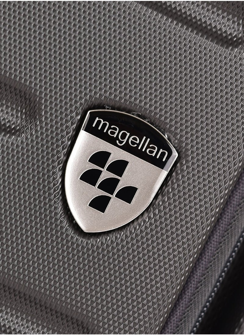 MAGELLAN - Magellan ABS Luggage, Carry On Cabin Size, Hard Trolley Travel Bag with Front Open Pockets for Laptop, USB Type C Ports, TSA Lock and 4 Double Spinner Wheels, 20 Inch, CTH0043S-20 - Image 1