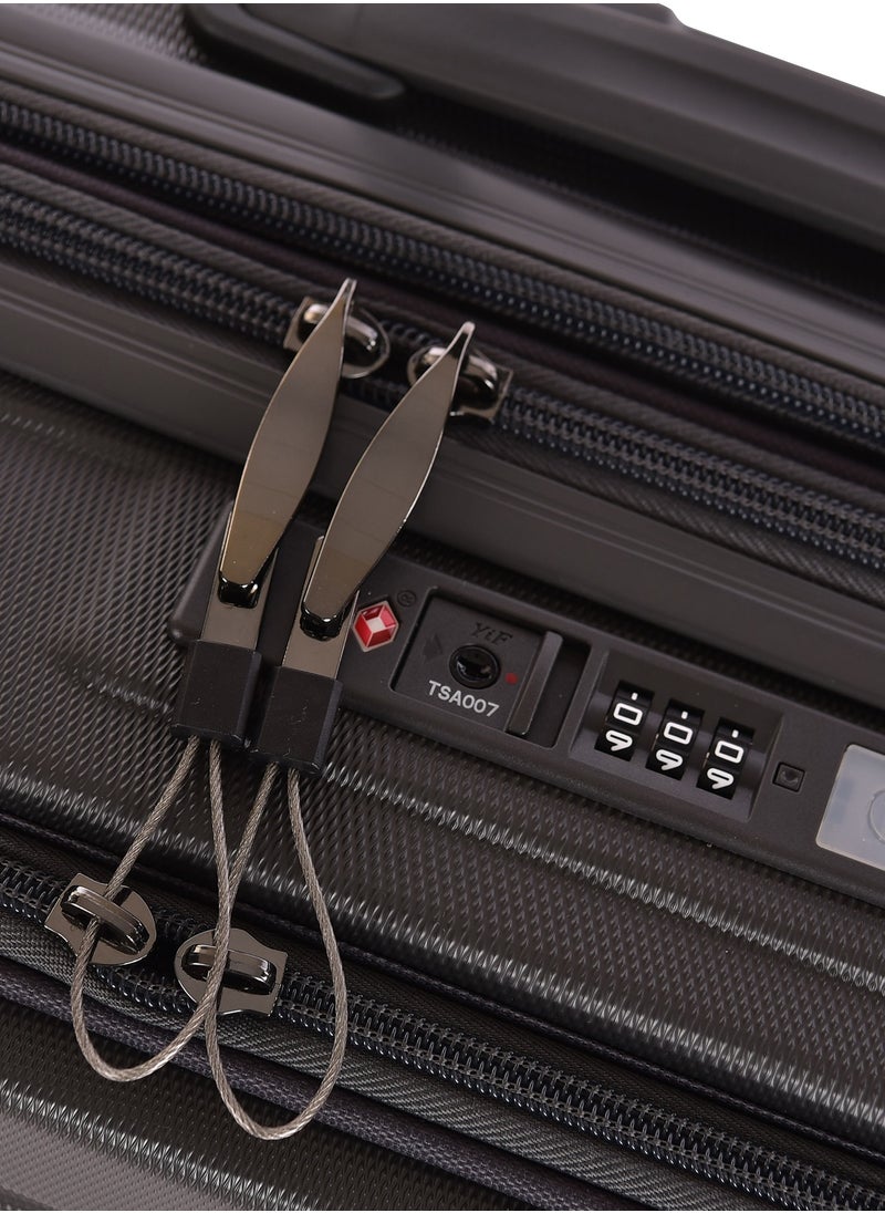 MAGELLAN - Magellan ABS Luggage, Carry On Cabin Size, Hard Trolley Travel Bag with Front Open Pockets for Laptop, USB Type C Ports, TSA Lock and 4 Double Spinner Wheels, 20 Inch, CTH0043S-20 - Image 1