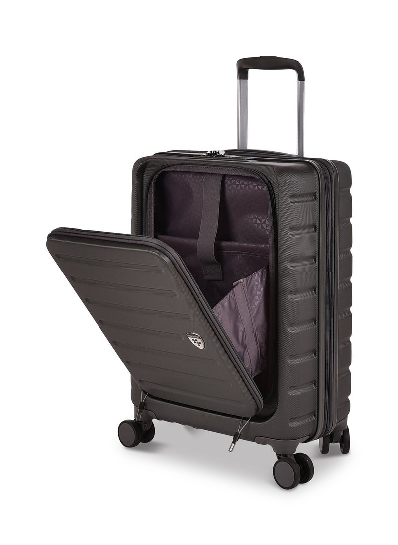 MAGELLAN - Magellan ABS Luggage, Carry On Cabin Size, Hard Trolley Travel Bag with Front Open Pockets for Laptop, USB Type C Ports, TSA Lock and 4 Double Spinner Wheels, 20 Inch, CTH0043S-20 - Image 1