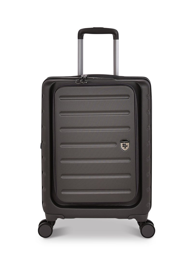 MAGELLAN - Magellan ABS Luggage, Carry On Cabin Size, Hard Trolley Travel Bag with Front Open Pockets for Laptop, USB Type C Ports, TSA Lock and 4 Double Spinner Wheels, 20 Inch, CTH0043S-20 - Image 1