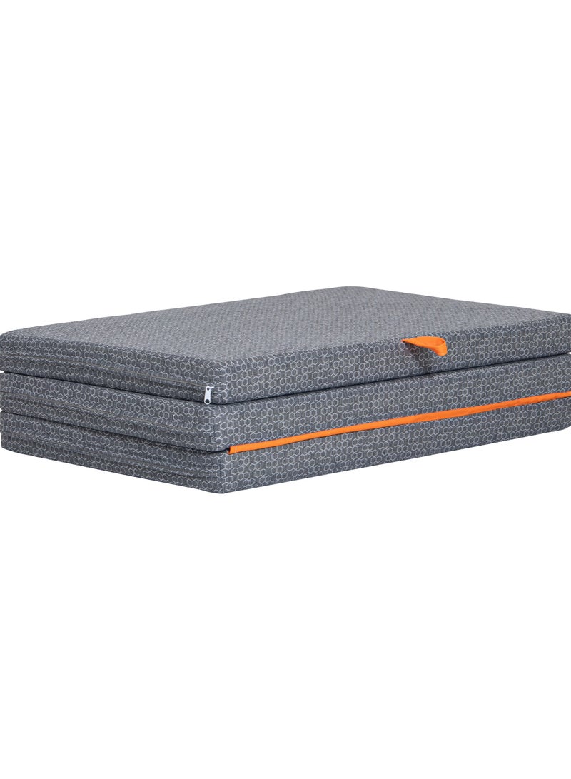 COMFY 180 X 90 X 7CM PREMIUM COLLECTION MEDICATED PORTABLE GREY FOLDING MATTRESS - Image 3
