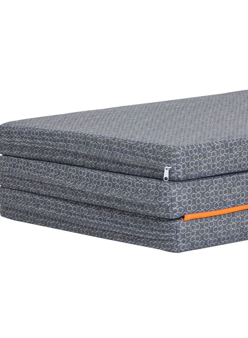 COMFY 180 X 90 X 7CM PREMIUM COLLECTION MEDICATED PORTABLE GREY FOLDING MATTRESS - Image 5