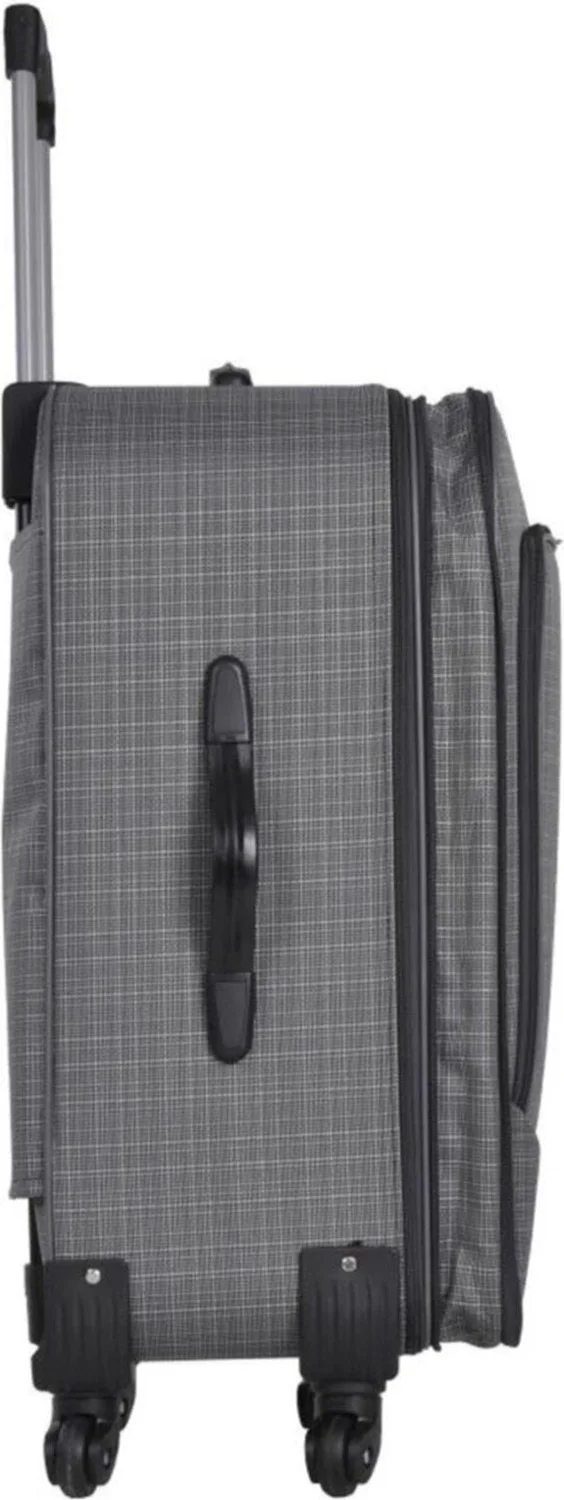 اسبويك Unisex Bellows Large Size Fabric Luggage Suitcase