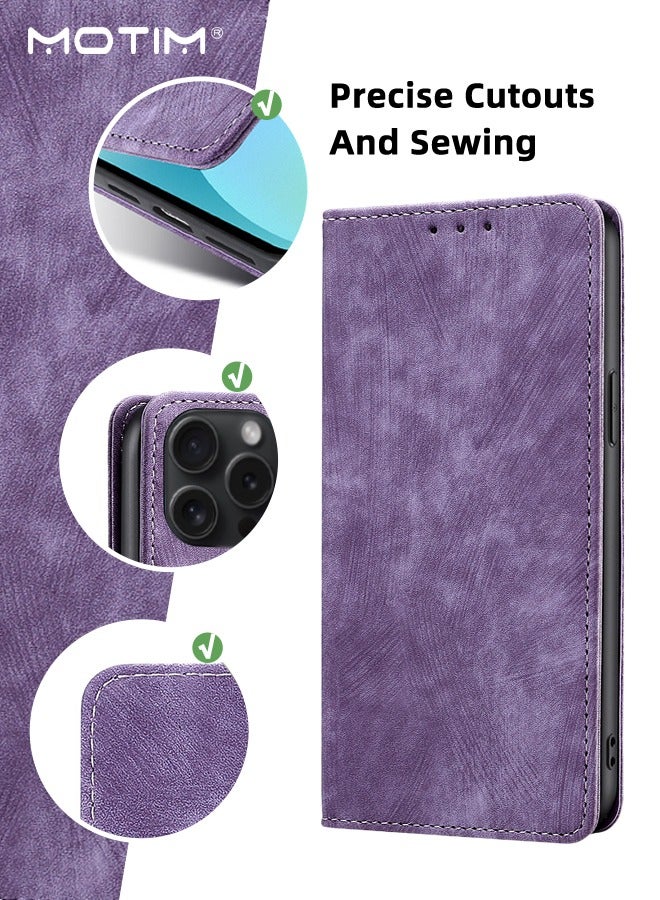 Motim iPhone 15 Pro Max Case, 6.7 Inch Premium Flip Leather Protection Anti-Drop Wallet Phone Case with Card Holder, Protective Stand Case Cover for iPhone 15 Pro Max  - Image 5