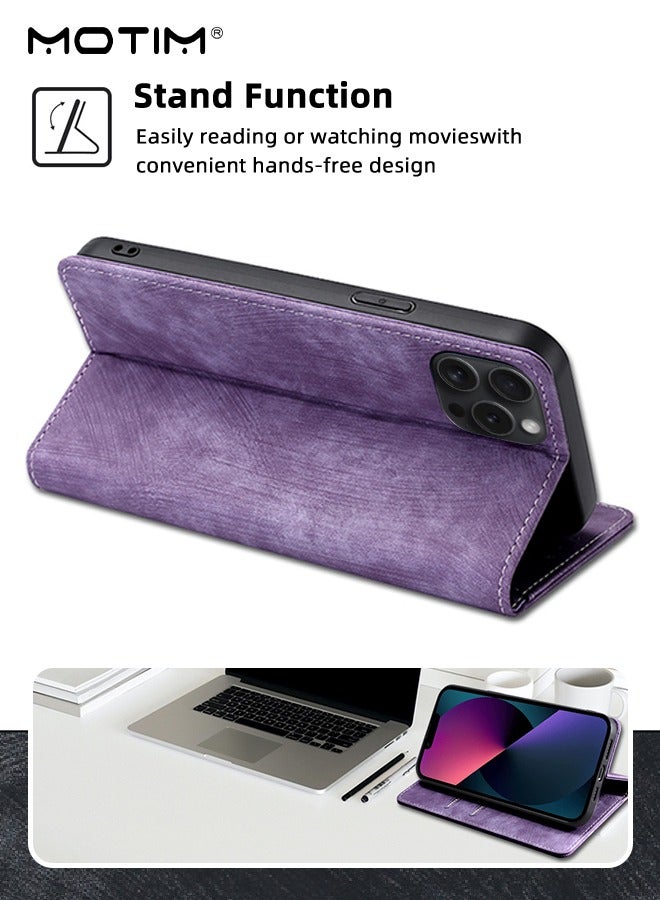 Motim iPhone 15 Pro Max Case, 6.7 Inch Premium Flip Leather Protection Anti-Drop Wallet Phone Case with Card Holder, Protective Stand Case Cover for iPhone 15 Pro Max  - Image 4